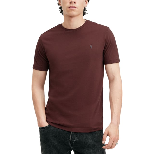ALL SAINTS Mens T Shirts Tonic Rumskull Tops ALL SAINTS Tonic Men’s T-Shirt
Style Name : Tonic
100% Cotton
Made in India
Regular Fit
Crew neck
Short Sleeve
Pullover
Ramskull Embroidered Logo at the chest
Machine Wash (Please see the washing Instruction)