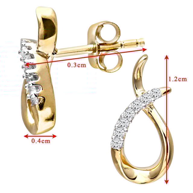 Oro blanco de 9 quilates (375): 1,9 g; # Diamante: 0.08ct