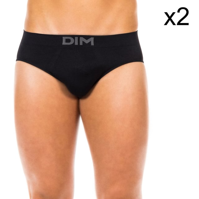 Pack-2 slips Dim.
Color negro y negro.
Cinturilla elástica a tono, con nombre de la marca en la parte central.
Tejido transpirable.
Frontal anatómico con capacidad de sujetar sin apretar.
Sin costuras.

Composición:
- 84% Poliamida.
- 15% Elastano.
- 1% Poliéster.

Cuidados:
- Lavara a mano a temperatura máx. 40º.
- No utilizar lejía.
- No permite el uso de secadora.
- No planchar.
- No lavar en seco.