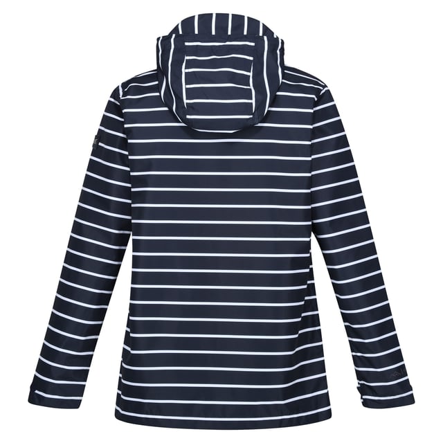 Regatta Womens/Ladies Bayletta Striped Waterproof Jacket (Navy/White)