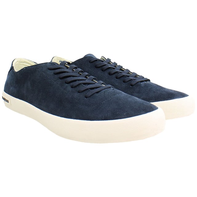 Zapatos para hombre Seavees Racquet Club con cordones de ante azul RACQUET CLUB SNEAKER_DEEP NAVY SUEDE