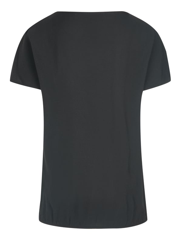 100% viscose; Trussardi Jeans-blouse;  Model: 56C000791T000699 K299;  Hoogwaardige afwerking;  100% viscose ;  Ronde hals, korte mouwen;  elastische tailleband aan de zoom;  Trussardi Jeans-logodetails