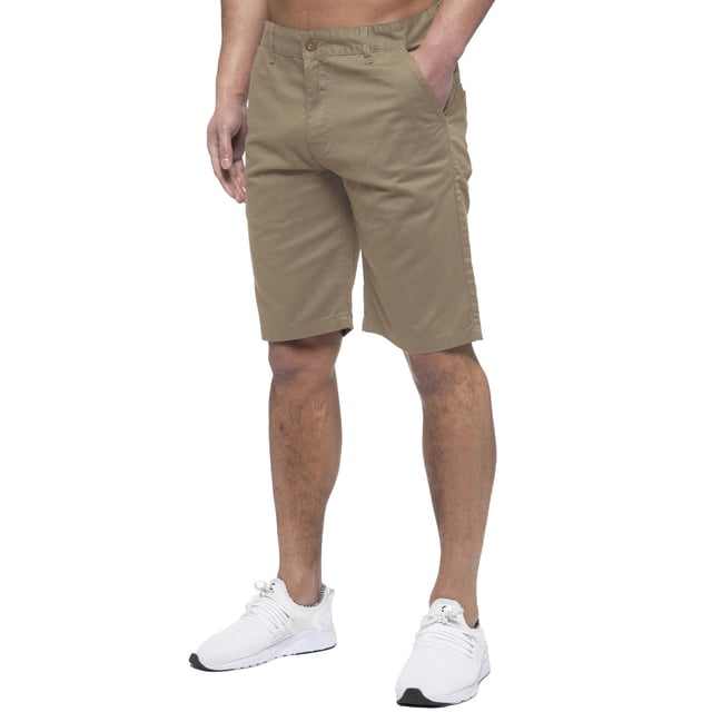 Enzo Mens Chino Shorts In Beige