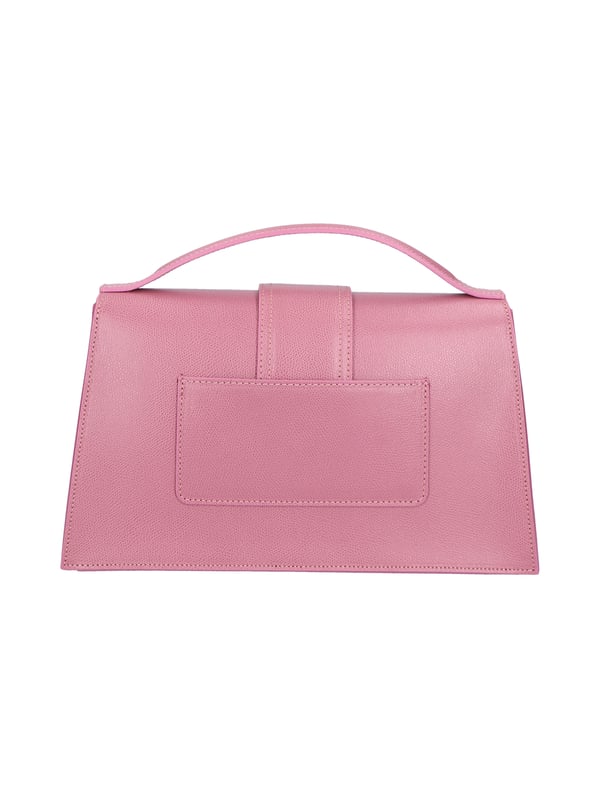 Bolso de mujer en piel granulada a mano con un solo compartimento. Equipado con una correa de hombro extraíble. Producto artesanal italiano en piel genuina. Hecho en Italia.