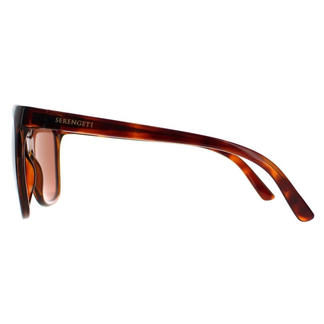 Die Serengeti Rectangle Mens Shiny Tortoise Mineral Polarized Drivers Brown Agata Sonnenbrille verfügt über die innovative S-Flex-Technologie im Rahmen, die für einen besonders bequemen Sitz sorgt.