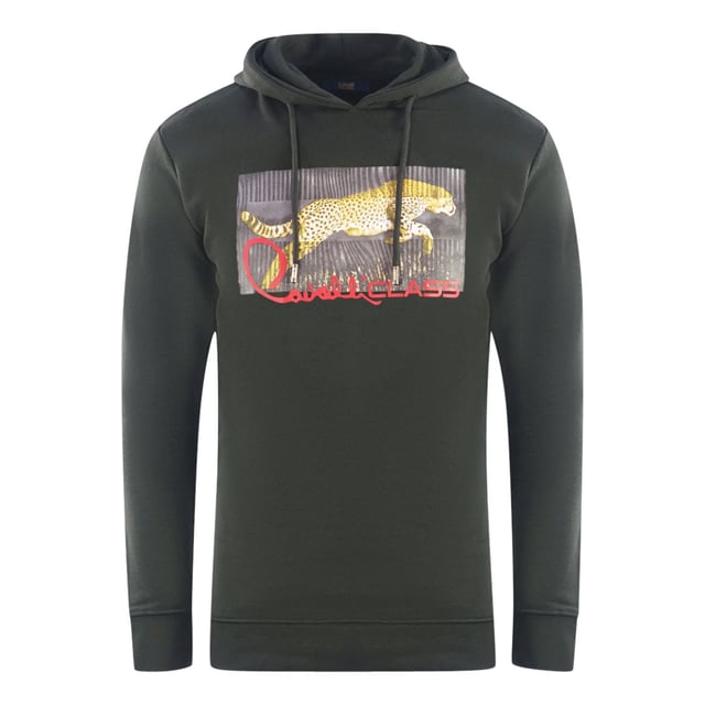 Sudadera negra con logo de leopardo de Cavalli Class. Esta sudadera de Cavalli Class es la manera perfecta de mostrar tu audaz estilo personal. Presenta un llamativo logo de leopardo, convirtiéndola en la adición perfecta a tu armario. ¡Prepárate para destacar y hacer una declaración con esta sudadera única! 60% algodón, 40% poliéster, dobladillo elástico en la cintura y en los puños. Corte regular, se ajusta a la talla, bolsillo canguro, logo de la marca en el pecho. Cuerdas ajustables, sudadera con capucha de Cavalli Class. Estilo: RXT65E CF062 05051