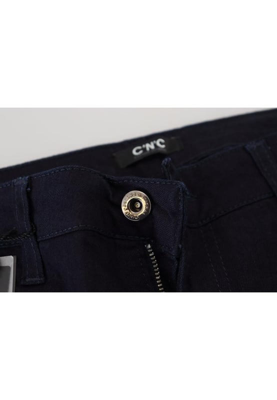 Marca: COSTUME NATIONAL  
Condición: Nuevo con etiquetas  
Estilo: Jeans ajustados  
Color: Negro  
Modelo: Pantalones de mezclilla de cintura baja  
Cierre: Cremallera  
Detalles del logo  
Material: 65% algodón 35% poliéster  
Género: Mujeres
