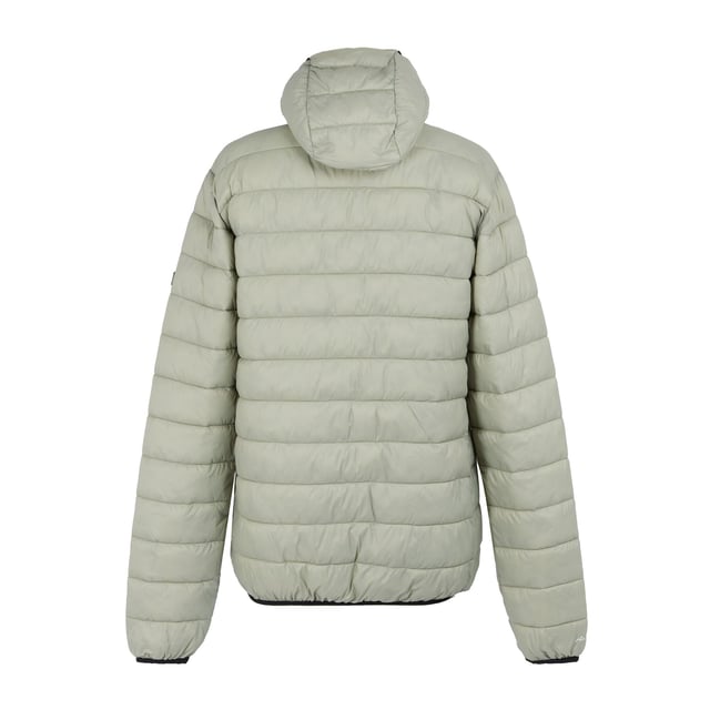 100% Polyamide. Fabric: Baffled, Synthetic Down Touch. Design: Logo. Fabric Technology: DWR Finish, Insulating, Lightweight. Neckline: Hooded. Sleeve-Type: Long-Sleeved. Padded. Cuff: Stretch Binding. Hood Features: Grown On Hood, Stretch Binding. Pockets: 2 Lower Pockets, Zip. Fastening: Full Zip. Hem: Stretch Binding. Denier: 20D. Sustainability: Feather-Free, Made from Recycled Materials. S: 38 in. M: 40 in. L: 42 in. XL: 44 in. XXL: 48 in. 3XL: 51 in.