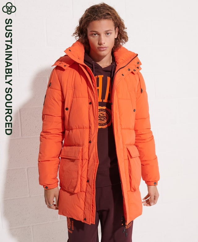 Orange sale parka coat