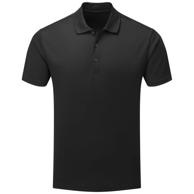 100% gerecycleerd polyester. Stof: Garen gesponnen. Ontwerp: Eenvoudig. Halsuitsnijding: Geribde kraag, Omgeslagen kraag. Mouwtype: Korte mouwen. Knoopsluiting met 3 knopen, zijsplitten. Stoftechnologie: Ademend, vochtafvoerend. 160 g/m². Duurzaamheid: Milieuvriendelijk, Gemaakt van Gerecycleerde Materialen, Sedex. Duurzame materialen.