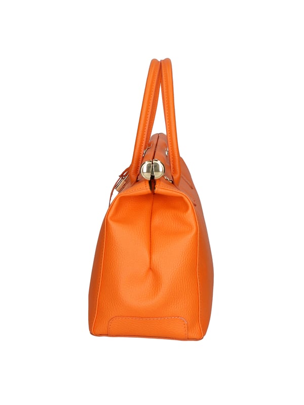Bolso de mano de mujer de dos compartimentos con bandolera extraíble. Producto artesanal italiano en piel genuina dólar. Hecho en Italia