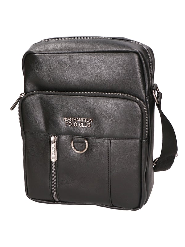 Northampton polo club Herren -Messenger -Umhängetasche in veganem Leder mit Einzelfach.