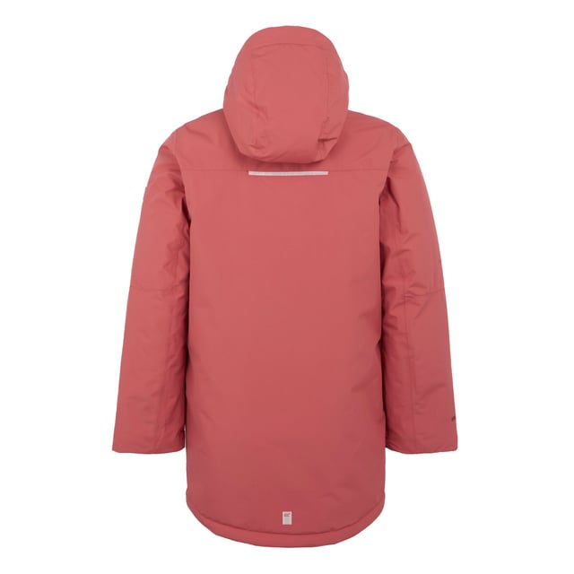 Regatta Childrens/Kids Farbank Ski Jacket (Mineral Red/Rumba Red) Lining: Baffled. Fabric: Down-Touch, Warmloft. Filling: Polyamide. Design: Logo, Sleeve Patches. Fabric Technology: Breathable, Isotex 5000, Lightweight, Reflective, Waterproof, Windproof. 360 Degree Reflection, Taped Seams. Neckline: Hooded. Cuff: Hook And Loop Strap. Sleeve-Type: Long-Sleeved. Hood Features: Elasticated, Grown On Hood. Pockets: 2 Lower Pockets, Stud Fastening, Flap Closure, Concealed. Fastening: Full Zip, Stud. 5000g/m²/24hrs. Hem: Adjustable, Shockcord Hem. Please Note: Printed Name Label up to Age 8. Denier: 20D. Sustainability: Made from Recycled Materials. 14 Years: 33 in. 5-6 Years: 24 in. 15-16 Years: 36 in. 3-4 Years: 22.5 in. 7-8 Years: 26 in. 13 Years: 32 in. 11-12 Years: 31 in. 9-10 Years: 28.5 in.