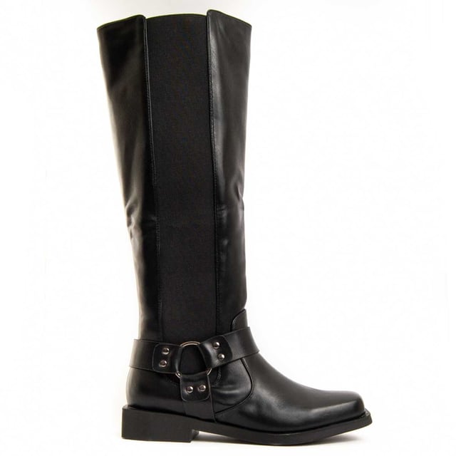 Bota casual para mujer. Calce cómodo. Plantilla acolchada de piel natural. Fabricado por otras marcas para nuestra marca. Medidas aproximadas: 35 cm alto de caña y 12 cm de ancho de caña.