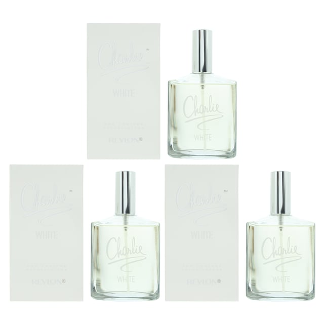 Revlon Charlie White Eau Fraiche 100ml Spray for Her X 3