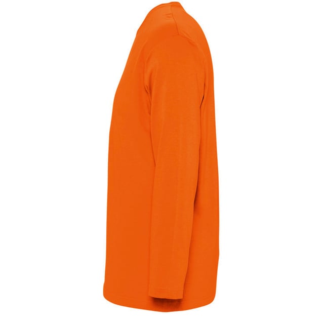 Geklebter Nacken. Gerippter Halsausschnitt. Schlauchförmiger Körper. Zwillingsnadel im Nacken, gesäumte Ärmel und Saum. Stoffgewicht: 150 g/m². Material: 100% ringgesponnene, halbgekämmte Baumwolle. Brustumfang (Passform): S(36/38), M(38/40), L(41/42), XL(43/44), XXL(45/47).