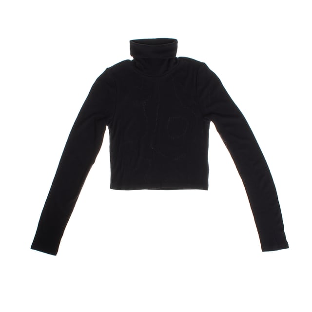 Taillierter Mädchenpullover aus geripptem Stoff, der für Struktur und einen modernen Stil sorgt.

 Es verfügt über einen hohen Kragen, der Eleganz und einen klassischen Touch verleiht, sowie lange Ärmel, die für Wärme sorgen.

 Sein kurzes Design auf Taillenhöhe macht es zu einem idealen Kleidungsstück, das mit hoch taillierten Jeans oder Röcken kombiniert werden kann, um einen lässigen und stilisierten Look zu erzielen.

 Der gerippte Stoff ist dehnbar und weich und sorgt für Komfort und eine schmeichelnde Passform, perfekt für den Alltag oder formellere Anlässe.
 Komposition: 98 % Modal, 2 % Elastan
 Pflege:
- Maschinenwäsche in kaltem Wasser und Schonwaschgang.
 - Verwenden Sie milde Reinigungsmittel.
 - Verwenden Sie einen Trockner bei niedriger Temperatur.
 - Bei niedrigen Temperaturen bügeln.
 - Reinige chemisch nicht.