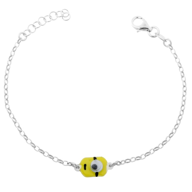 This Orphelia Set: Chain-Pendant + Bracelet in Silver is made of the highest quality allergy free 925 Sterling Silver. The Orphelia 'Minion' Child's 925 Sterling Silver Set: Chain-Pendant + Bracelet - Silver SET-7135/1 comes delivered in a beautiful gift box and has a two year warranty - the perfect gift to spoil yourself or a loved one.