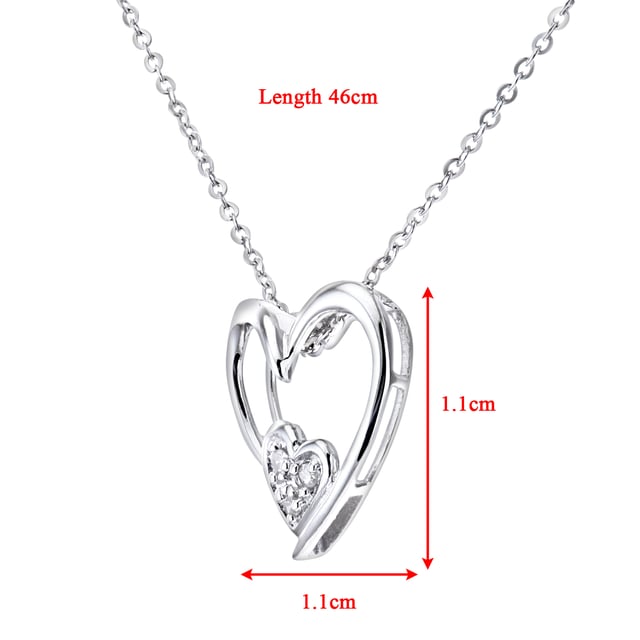 Oro blanco de 9 quilates (375): 1,07 g; # Diamante: 0,015 quilates; # Dimensión: 46 cm x 1,1 cm x 1,12 cm