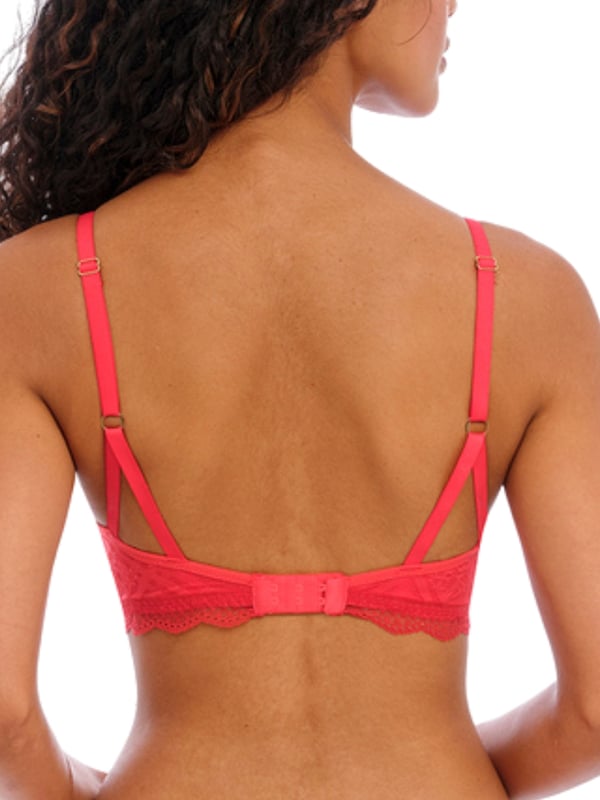 Freya Freya Fatale Bralette. Delicate scallop edge lace trim at neckedge and underband. This product is recommended as hand wash only.