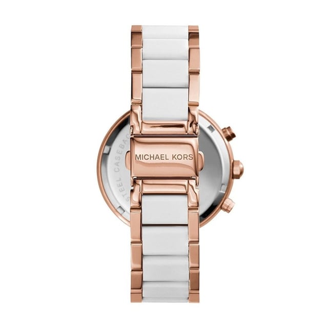 Shop für Michael Kors Parker MK5774 Chronograph. Wir lieben den schlichten Look dieser Armbanduhr. Gehäuse: Rose Gold PVD/Edelstahl. Armband: Rose Gold PVD/Edelstahl. Geschlecht: Damen