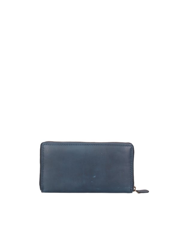Billetera de piedra angular electrónica unisex de un solo aparcentamiento con varios bolsillos. Producto artesanal en ternera real Grokened.
