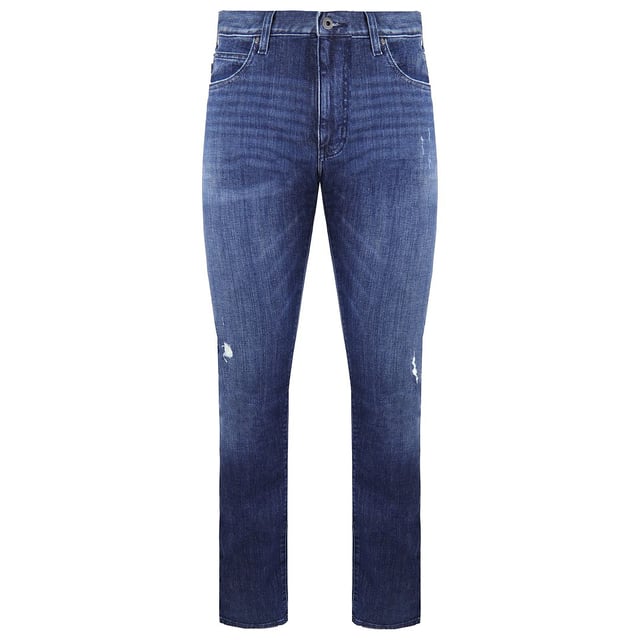 Emporio Armani J45 Regular Fit Bottoms Medium Blue Mens Jeans 6Z1J45 1D0QZ 0942