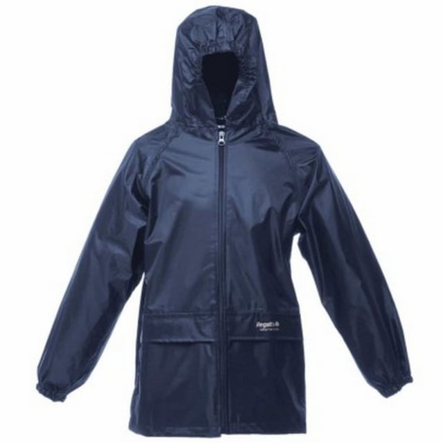 The Stormbreak is our kids Outdoor Adventure longer length waterproof shell jacket. This best selling wet weather hero uses our Hydrafort technology - a tough-wearing fabric that keeps the wind and rain out. Other downpour shields include taped seams and elasticated cuffs. Throw it over fleece and bodywarmers for cold weather protection.¬†100% Polyester. Regatta Kids Sizing (chest approx): 2 Years (53-55cm), 3-4 Years (55-57cm), 5-6 Years (59-61cm), 7-8 Years (63-67cm), 9-10 Years (69-73cm), 11-12 Years (75-79cm), 32" (79-83cm), 34" (83-85cm).