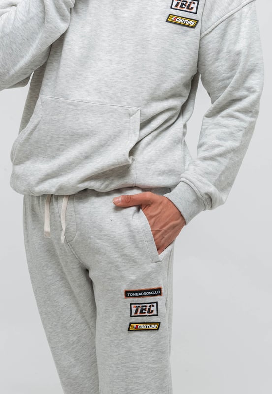 Tom Barron Heren trainingspak met geborduurde badge, oversized