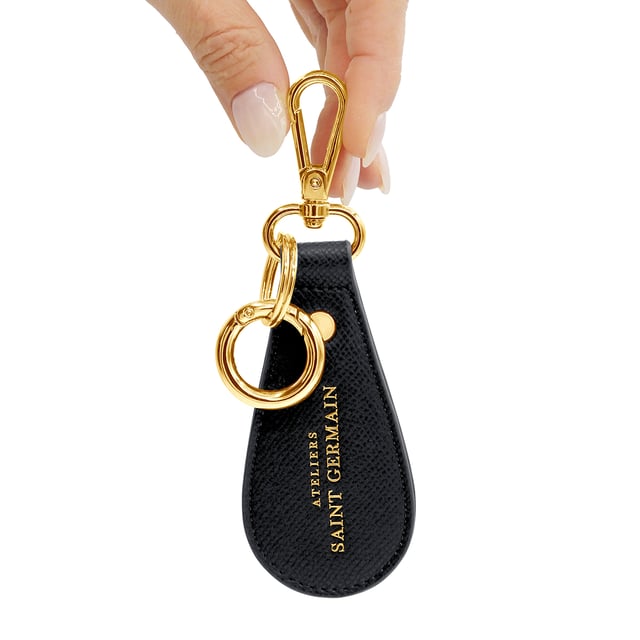Key Ring - Handbag jewel - 2 broken rings, 1 snap hook - Gold finishing