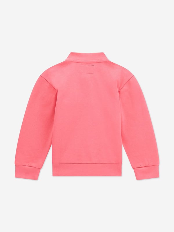 Introducing the iconic Girls Logo Zip Up Top in Pink from Guess ‚ an essential for AW2024. Seamlessly blending luxury with practicality, here's why it's a must-have for any girl's wardrobe:‚ Signature Guess Style: Features the chic Guess logo, adding a touch of high-end allure.‚ Vibrant Pink Hue: Stand out with its eye-catching, stylish pink shade perfect for any occasion.‚ Comfort &amp; Quality: Crafted from premium materials, ensuring all-day comfort.Elevate her style this season with the Girls Logo Zip Up Top in Pink. Perfect for versatile, fashionable looks!