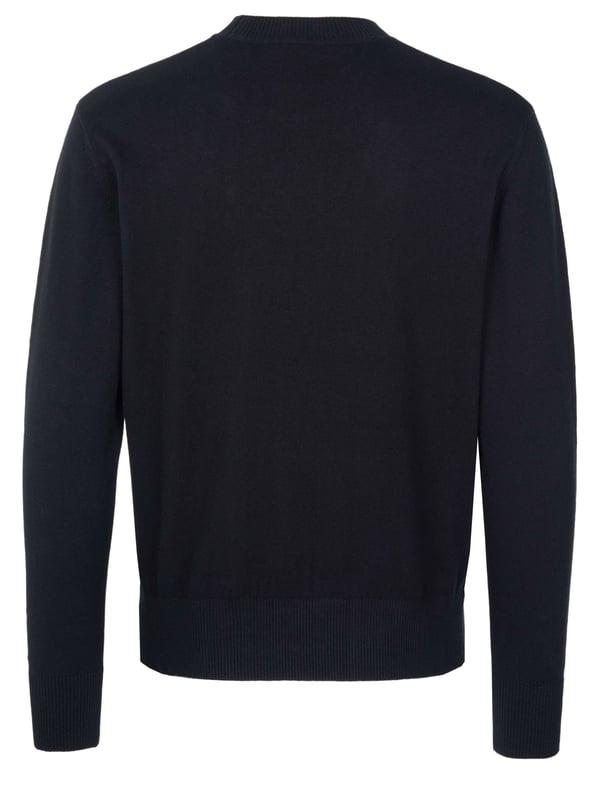 95% Bomull, 5% Kashmir; Versace Jeans Couture pullover; Modell: 74GAFM02CM06H Z85; Tillverkad av hög kvalitet; Mjuk bomullsblandning med kashmirinnehåll; Rund halsringning; Lång ärm; Versace Jeans Couture logotypdetaljer