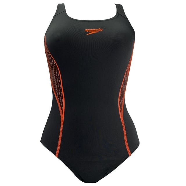 The Speedo Graphic Placement Panel Muscleback Womens Swimsuit is perfect for all kind of swimming events or on your holiday this summer. Coming made with a muscleback design which offers both flexibility and freedom of movement, along with Endurance + fabric which helps retain its shape and fit like new for longer. Also coming with UV protection and Speedo logo branding to the chest.