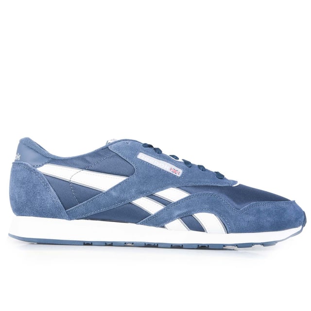 Reebok navy nylon 2025 & suede tech trainers