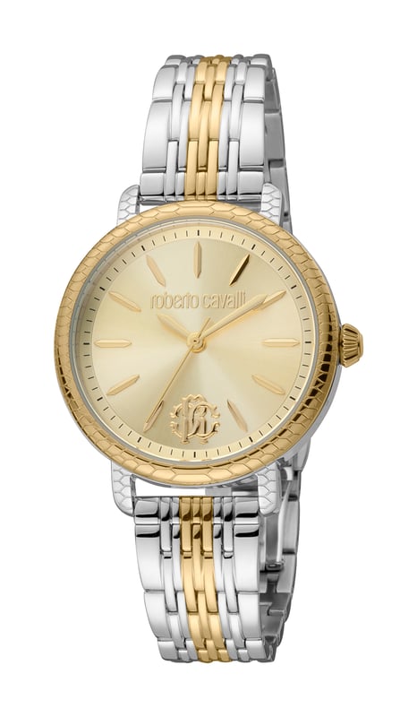 RC5L034M0075 Roberto Cavalli 4894626189753 Womens Quartz Stainless Steel Champagne Stainless Steel 5 ATM 32 mm Watch