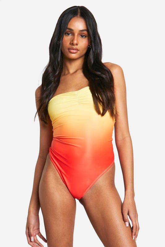 Tall Bandeau Sunset Ombre Swimsuit