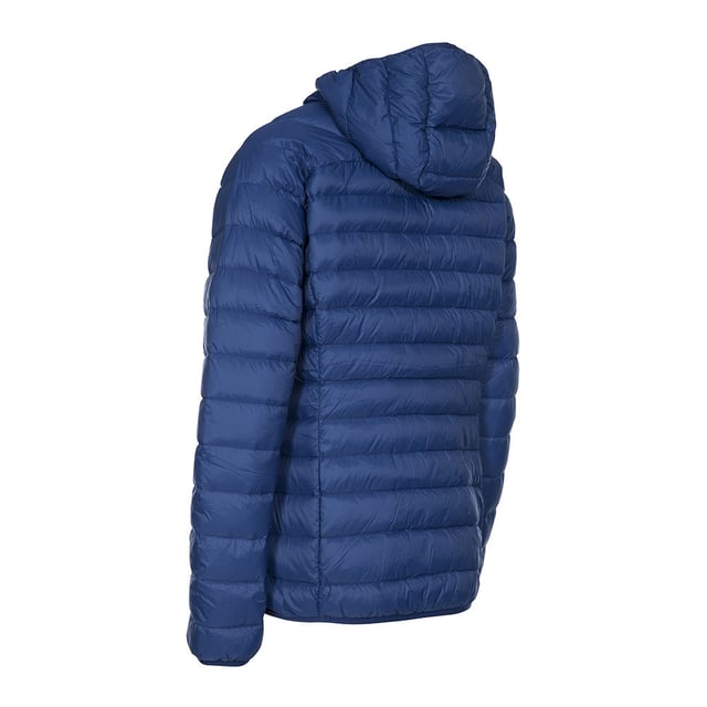 Ultra lightweight jacket with grown on hood and 2 lower zipped pockets. Low profile front zip. Stuff sack in pocket. Matching binding at hood, cuffs and hem. Shell: 100% polyamide. Lining: 100% polyamide. Filling: 90% down, 10% feathers. Trespass Womens Chest Sizing (approx): XS/8 - 32in/81cm, S/10 - 34in/86cm, M/12 - 36in/91.4cm, L/14 - 38in/96.5cm, XL/16 - 40in/101.5cm, XXL/18 - 42in/106.5cm.