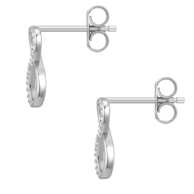 Earrings made of sterling silver with zirconia