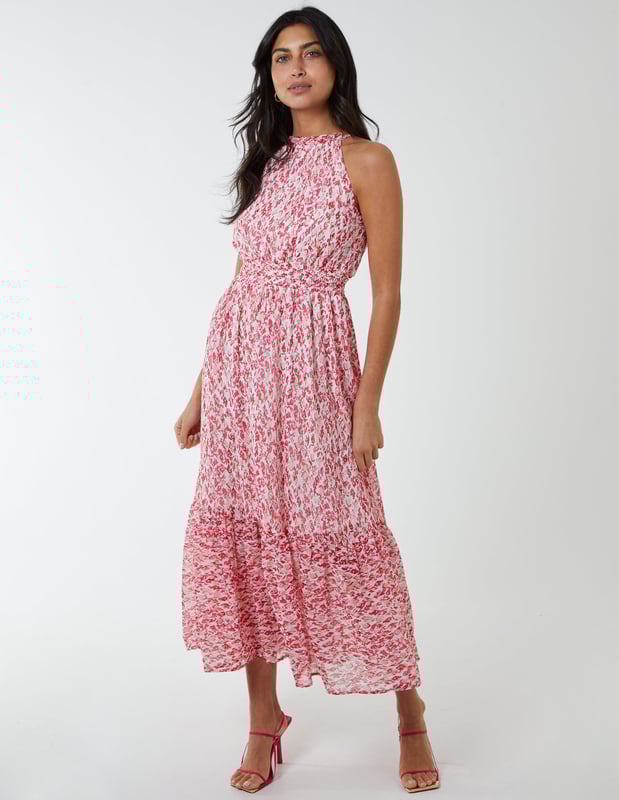 Be bold with our Drawstring Halterneck Midi Dress. Whether you need a statement dress to stay on trend for your next date night or want a new office dress for spring, weve got you covered.  