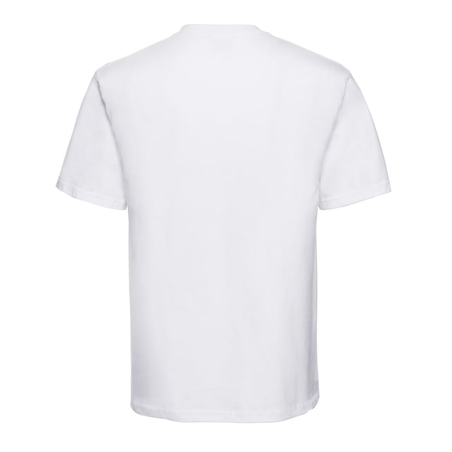 100% Combed Ringspun Cotton. Fabric: Single Jersey. Design: Plain. Neckline: Crew Neck. Sleeve-Type: Short-Sleeved. Cuff: Twin Needle Stitch. Hem: Twin Needle Stitch. Fabric Technology: Heavyweight. Taped Shoulders, Tubular. 210gsm. Sustainability: Amfori, Better Cotton Initiative, BSCI, Fair Labor Association, Oeko-Tex Standard 100 Certified, WRAP Certified.
