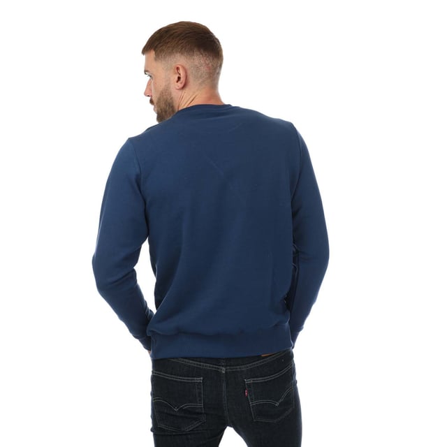 Heren Diesel S-Girk Cuty Felpa Crewneck Sweatshirt in marineblauw.- Geribde crewneck.- Lange mouwen.- Geribde boorden en zoom.- Merklogo.- Normale pasvorm. - 100% katoen. - Ref: A003490IAJH8MG