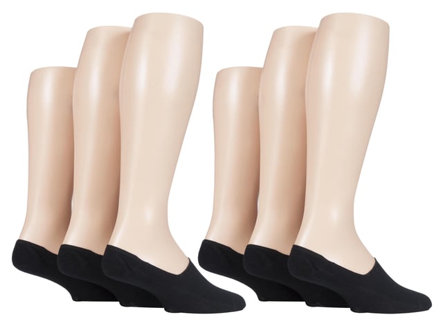 If you want your socks to go unnoticed, then these Gentle Grip Invisible Socks are a must for you. Whether, you're wearing trainers, brogues or even smart shoes, these socks will be entirely hidden. A comfortable feature of these socks includes a silicone grip around the heel to keep the sock firmly in place. Let your feet breathe in these soft-touch invisible socks. 6 pairs. These socks are available in sizes 6-11 UK in colours. 72% Cotton, 23% Polyester, 5% Elastane.