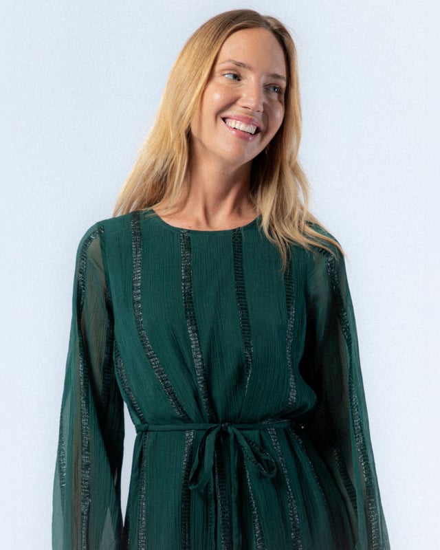 green emerald velvet dress Lara 29355 Prom Dress - Green main image 1
