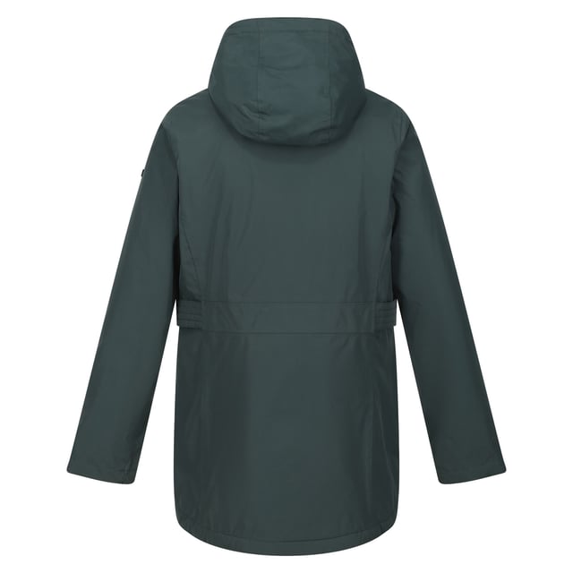 100% polyester. Tyg: Hydrafort. Foder: Tryckt, Taffeta. Design: Badge, zebratryck. Tygteknik: DWR Finish, Isolerande, Quick Dry, Thermo-Guard, Vattentät, Vindtät. Manschett: Justerbar, tryckknappsfästning. Halsringning: Huva, stående krage. Ärmtyp: Långärmad. Tejpade sömmar. Funktioner på huva: Påväxt på luvan, justering med knäppning. Fickor: 2 dubbelgenomförda fickor, lockstängning, dubbelknapp. Fästanordning: Snäppstängning, stormklaff, dragkedja. Nederkant: Droppad. Midja: Inre dragsko, knäppning. Hållbarhet: Tillverkad av återvunnet material. 8 UK: 32 tum. 10 UK: 34 tum 12 UK: 36 tum 14 UK: 38 tum 20 UK: 45 tum 18 UK: 43 tum 16 UK: 40 tum