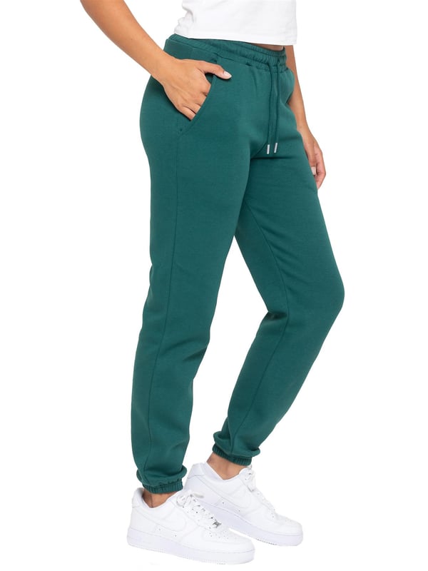 Enzo Womens Joggers Dark Green