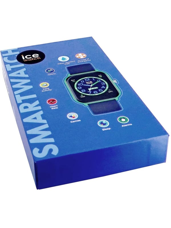 This Ice Watch Ice Smart - Ice Junior - Blue Digital Watch for Child is the perfect timepiece to wear or to gift. It's Blue  Rectangular case combined with the comfortable Blue Silicone watch band will ensure you enjoy this stunning timepiece without any compromise. Operated by a high quality Quartz movement and water resistant to 5 bars, your watch will keep ticking. Kids can wear the same watch as mum or dad with the ICE smart - Pink! This connected watch, perfecy in sync with trends and DNA of the Ice-Watch brand, will really impress children aged between 6 and 16. High quality 20 cm length and 21 mm width Blue Silicone strap with a Buckle Case measurment: 35 X 41 mm,case thickness: 11 mm, case colour: Blue and dial colour: Black