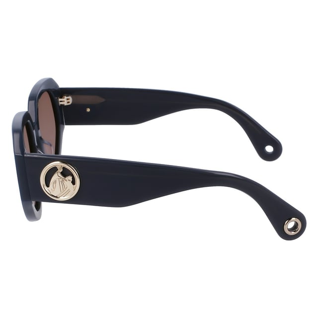 LNV628S sunglasses with acetate frame.

 Shape and design:
 - These Lanvin glasses have a rectangular silhouette.

 Frame Material:
 - The frame of these glasses is made of acetate, a plastic material.
 - Acetate provides durability, flexibility and a smooth finish to the frame.

 Acetate temples:
 - The temples are also made of acetate, matching the frame material.
 - The acetate on the temples makes them light and comfortable to wear.

 Brand details:
 - Lanvin brand engraving on the temples.
 - These design elements help to clearly identify the model as part of the Lanvin eyewear collection.

 Glasses:
 - The lenses are of high quality.
 - These lenses provide excellent UV protection and crisp, clear vision.
 Measures: Lens width: 53 mm. Bridge: 19 mm. Temples: 140 mm.
 Composition: Acetate
 Care:
Use a soft, clean microfiber cloth to clean your sunglasses. This type of cloth will not scratch the lenses.
 Avoid using abrasive cleaning products, detergents, alcohol or acetone, as they can damage lenses and anti-reflective treatments.