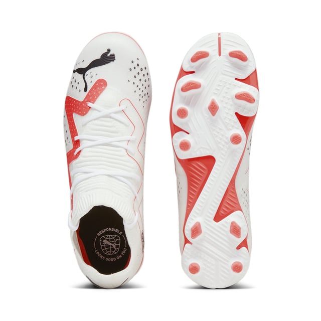 Color: Blanco BLANCO/PUMA NEGRO/ORQUÍDEA FUEGO Parte superior: Tela Interior: Tela, material sintético Suela: Material sintético, tachonado Cierre: Cordones Ajuste: Regular Uso: Fútbol