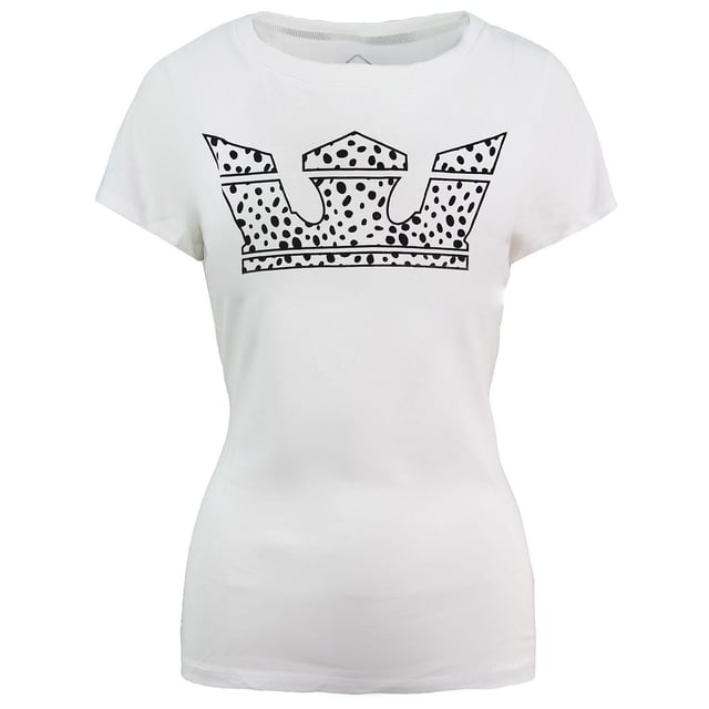 Supra White Crown Short Sleeve White Crew Neck Womens T-Shirt 192232 163