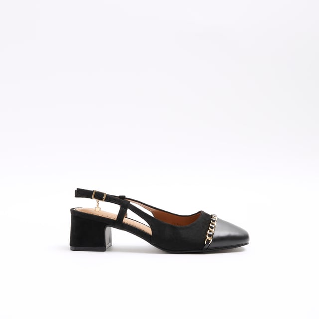 River island store black court shoes
